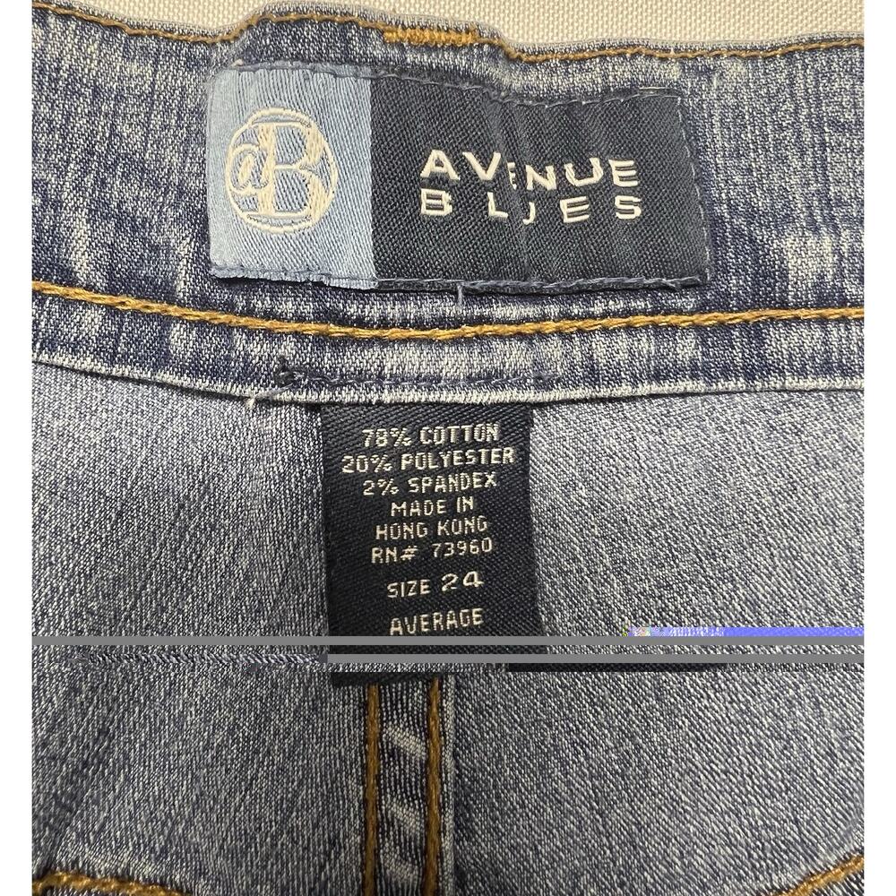 Avenue Blues Womens Wide Leg Jeans Size 24 Plaid Patchwork Fall Denim - Picture 8 of 10
